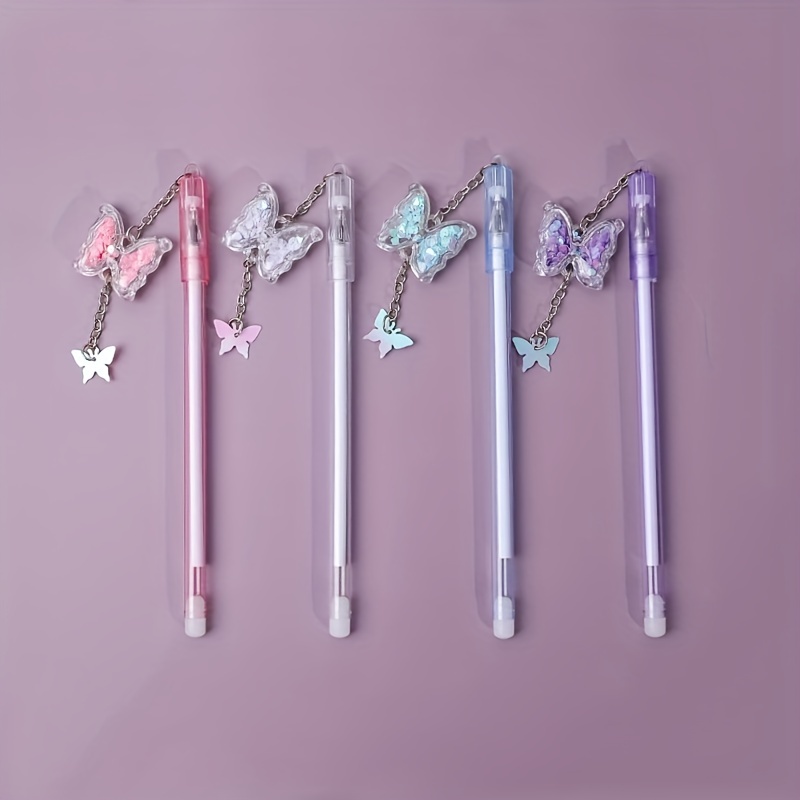 Butterfly Pendant Gel Pens Small Fresh Cute Student Exam - Temu