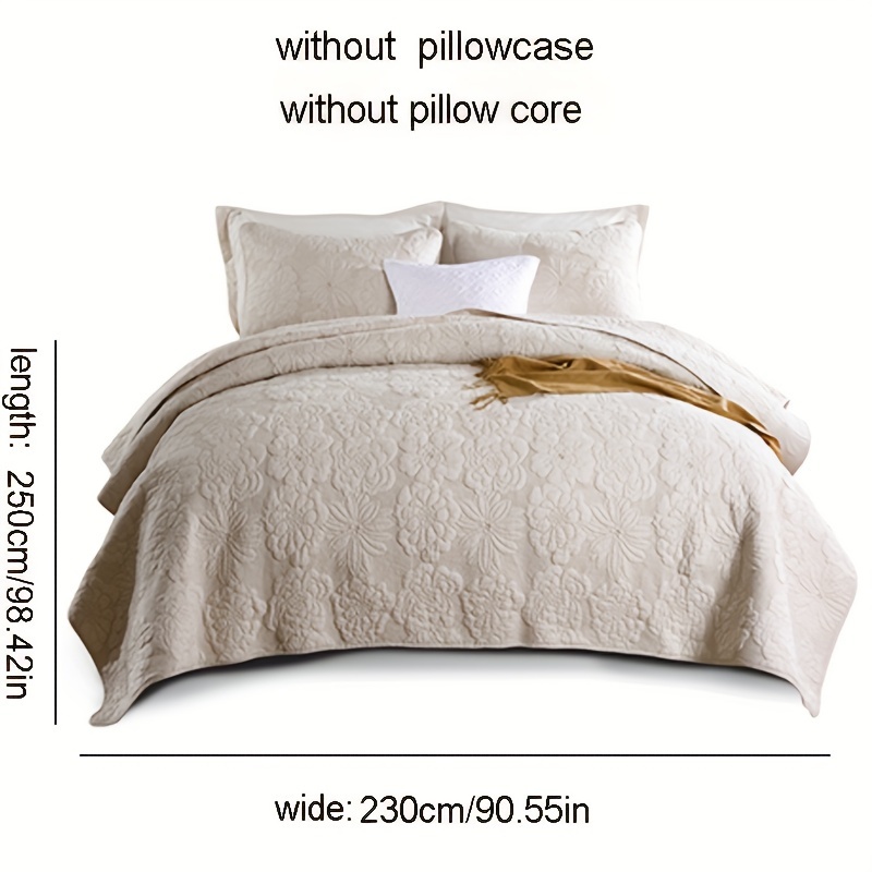 Couvre-lit R.SHARE 300x270cm Microfibre - Ultra Doux, Oeko-Tex - Pour Lit Ou Canapé - Toutes Saisons - Beige