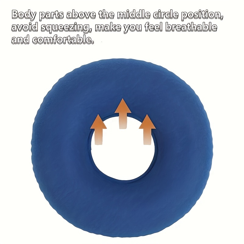 Inflatable Donut Cushion Pillow / Doughnut Pillow With Pump & Travel Bag -  Lumbar Support Compatible With Hemorrhoids, Pregnancy, Tailbone Pain, Use I