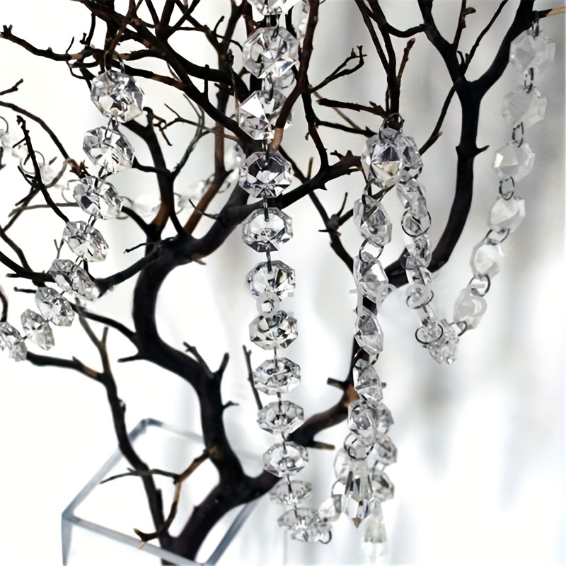 Clear Acrylic Crystal Garland Strands, Hanging Chandelier Bead