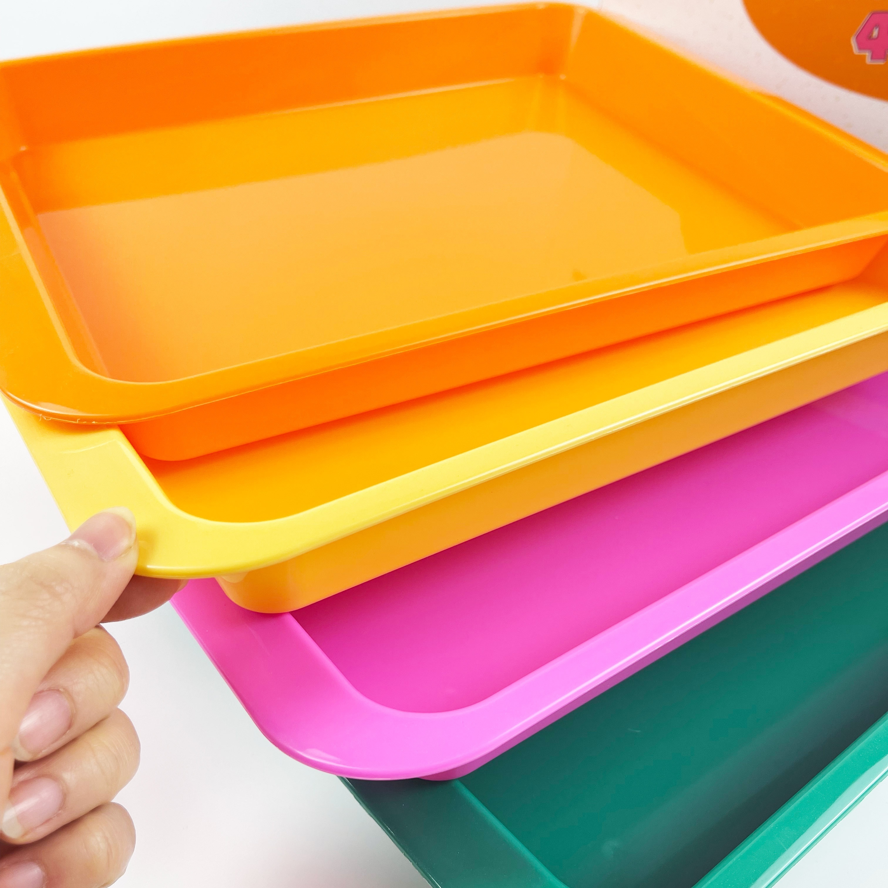 Plastic Art Trays, Activity Plastic Crafts Tray, Medium Size Multicolor Kids  Organizer Tray, Serving Tray For Diy Projects, Beads, Painting, Jewelry -  Temu Germany