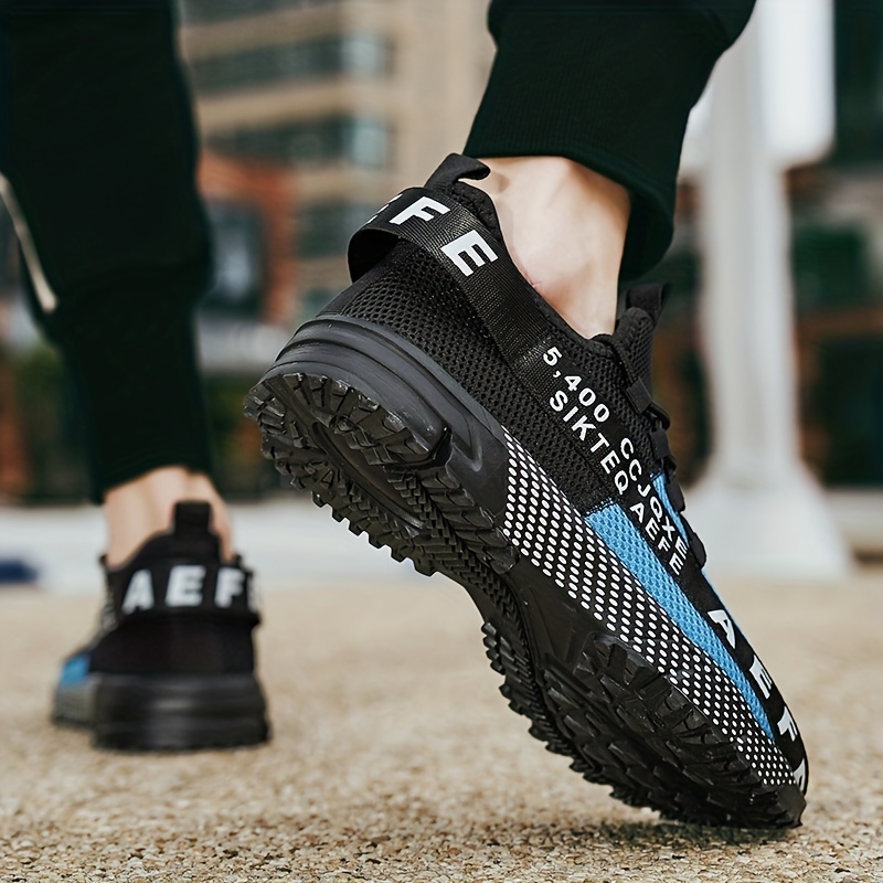 Men's Alphabets Graffiti Running Shoes Lightweight Mesh Sneakers
