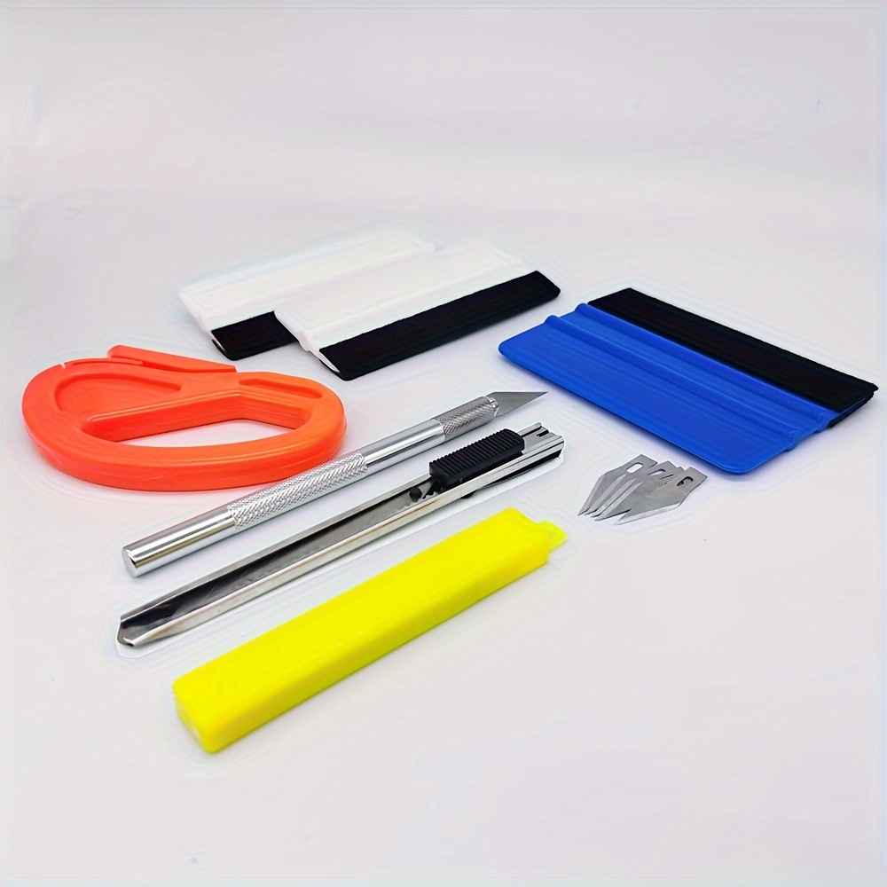 8PCS Vinyl Wrapping Tool Vehicle Window Tint Kit 