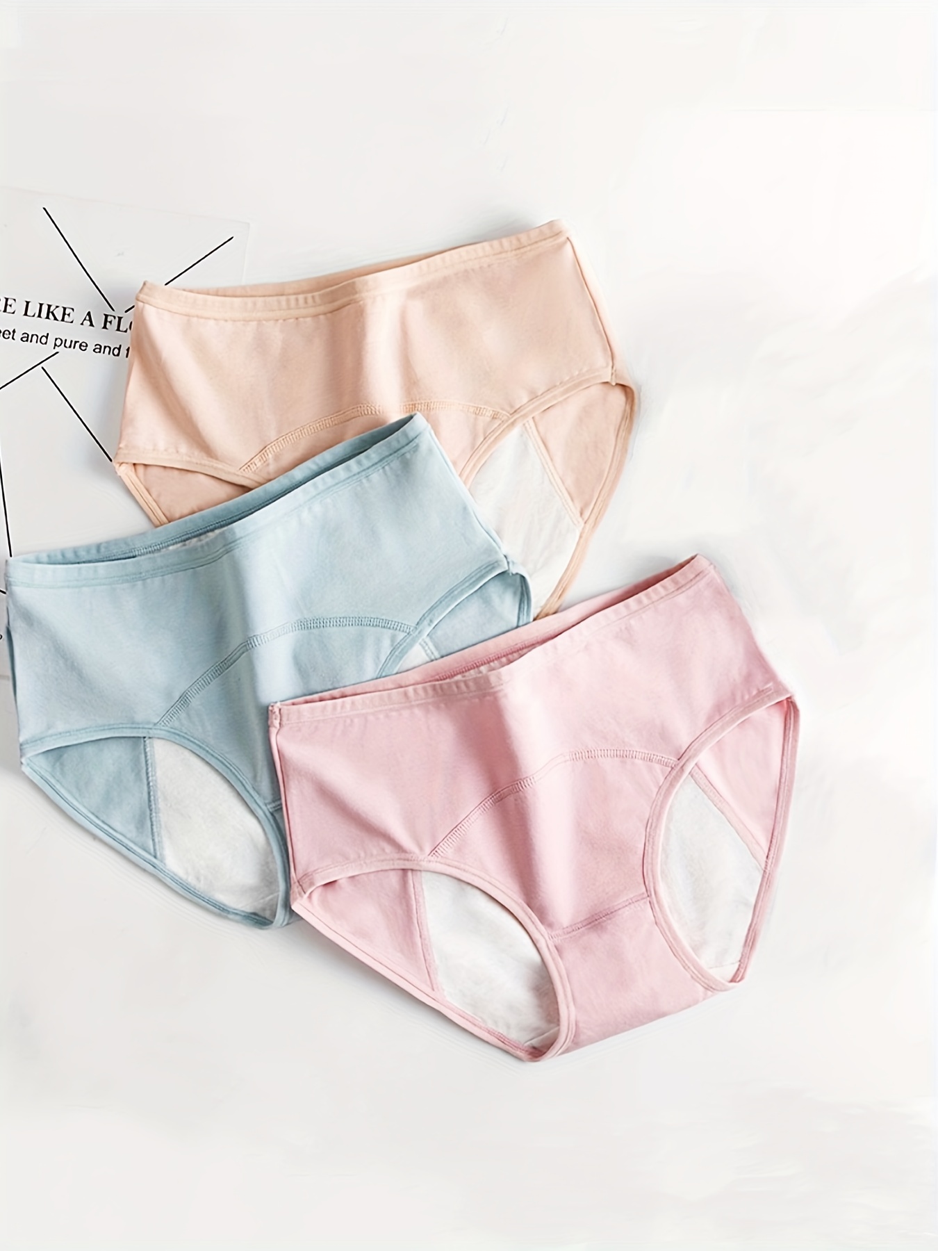 Colorblock Period Panties Full coverange Low Waist - Temu