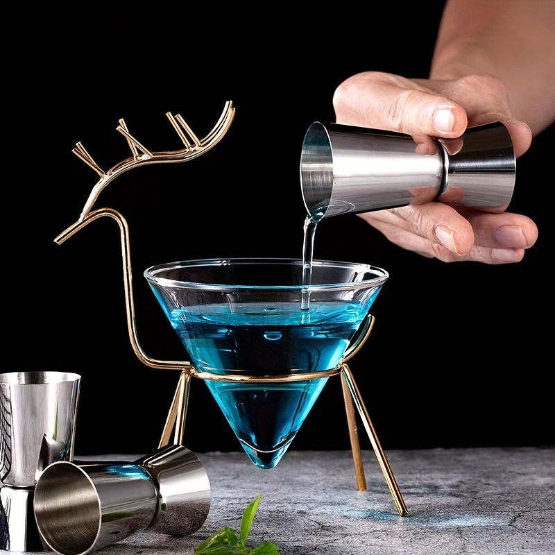 Curled Stainless Steel Double Ended Measuring Glass Cocktail - Temu