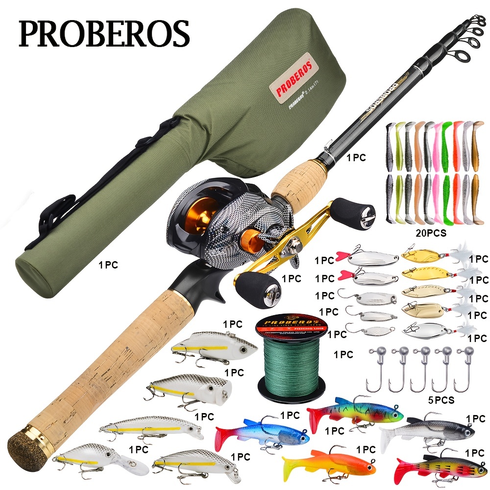 Long Casting Fishing Combo With Telescopic Carbon Rod And - Temu