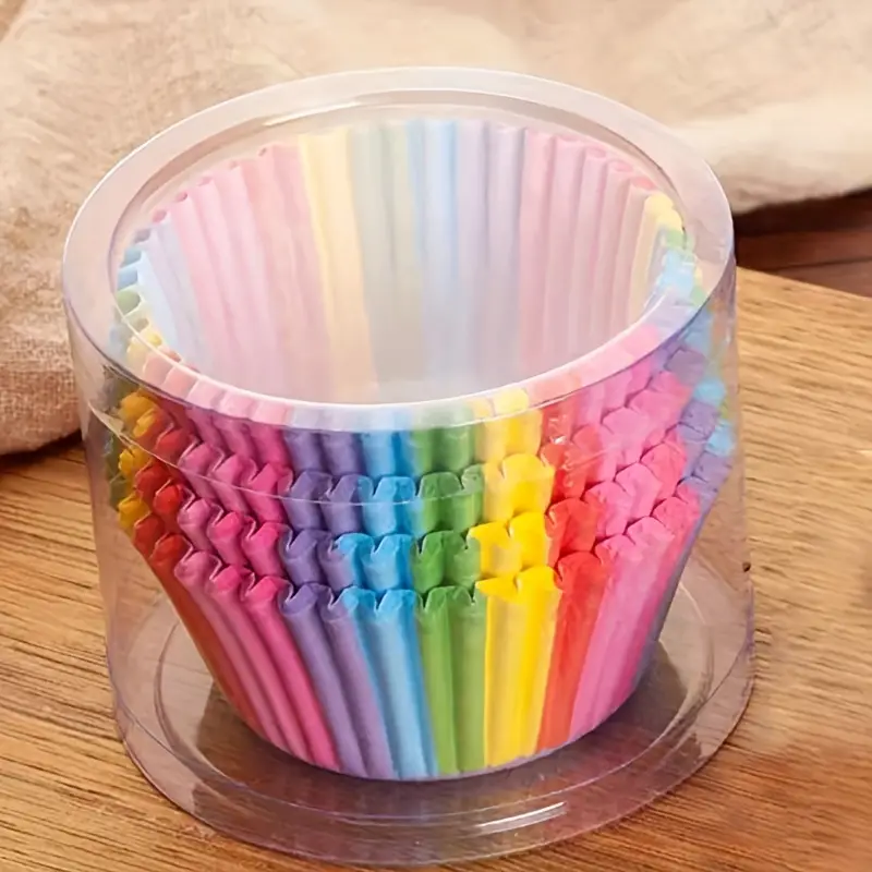 Rainbow Cupcake Liners Standard Size Cupcake Baking Cups - Temu