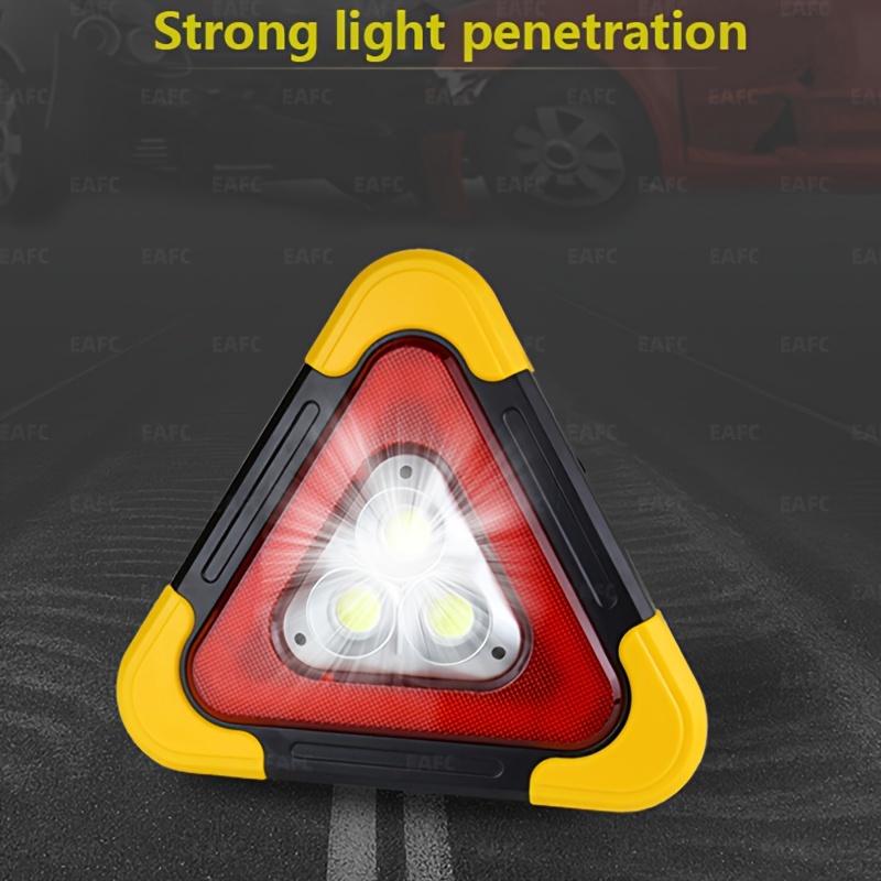 Multifunktionales Dreieck-Warnlicht, Auto-LED-Notfalllicht, Solarbetrieben,  Wiederaufladbar, Sicherheitswarnschild, Auto-Antikollisionslichter