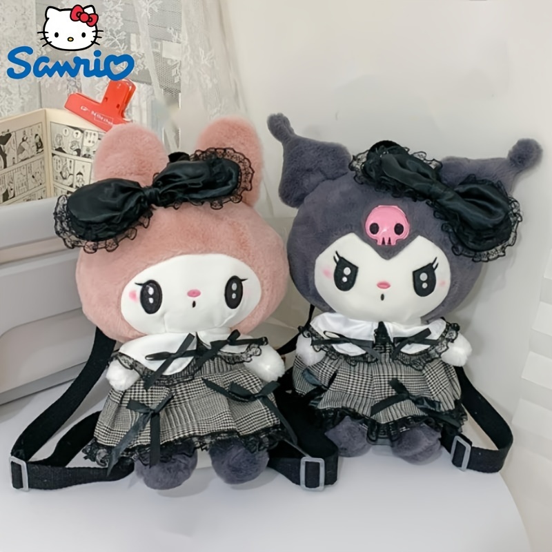 Kuromi Kawaii Peluche Pendentif Porte-clés Sanrioed Schoolbag Accessoires  Cartoon Cute Backpack Anime Peluche Doll Toys Child Gifts
