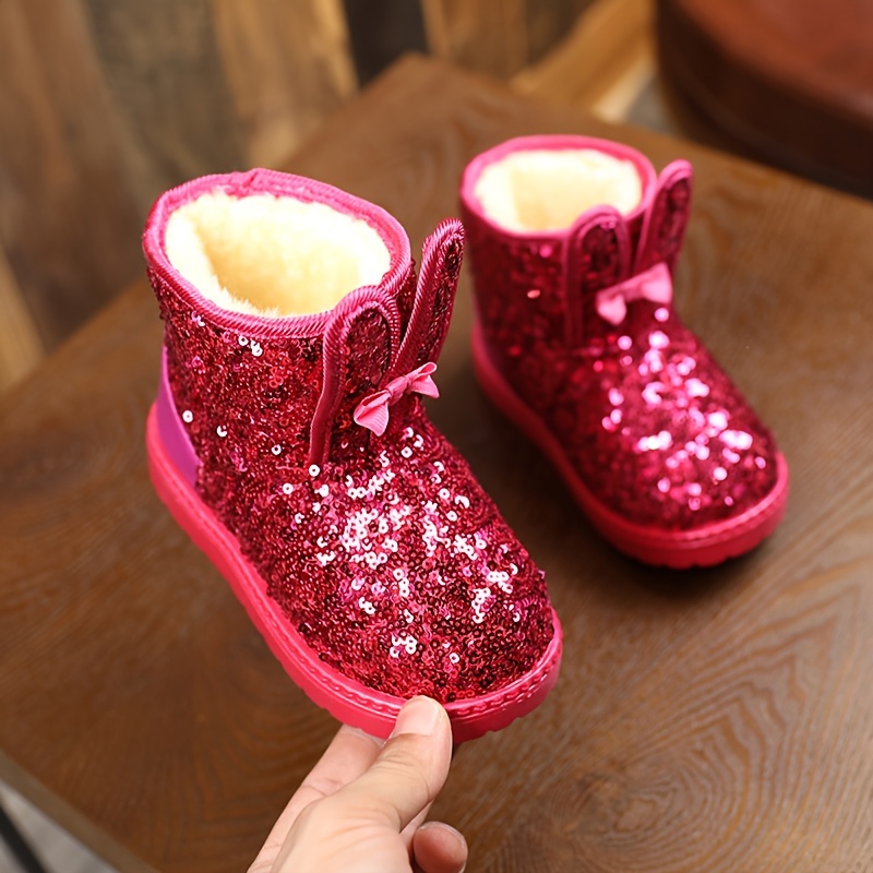 Bottes de neige rose bébé fille