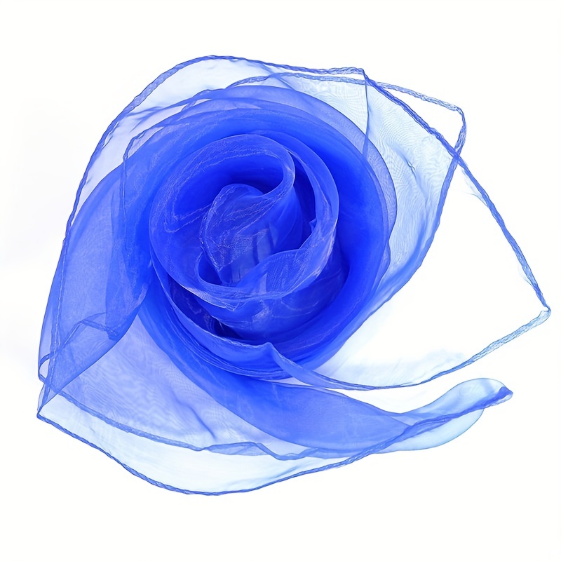 Candy Square Scarf Gauze Neckerchief Thin Breathable Silk Scarves