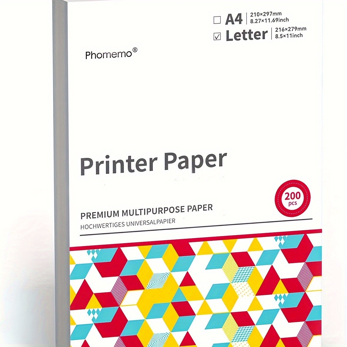 Papier Thermique Imprimante A4 pour Imprimante Thermique, Feuille A4  Imprimante pour COLORWING Imprimante Portable, Compatible avec Phomemo  M08F, HPRT