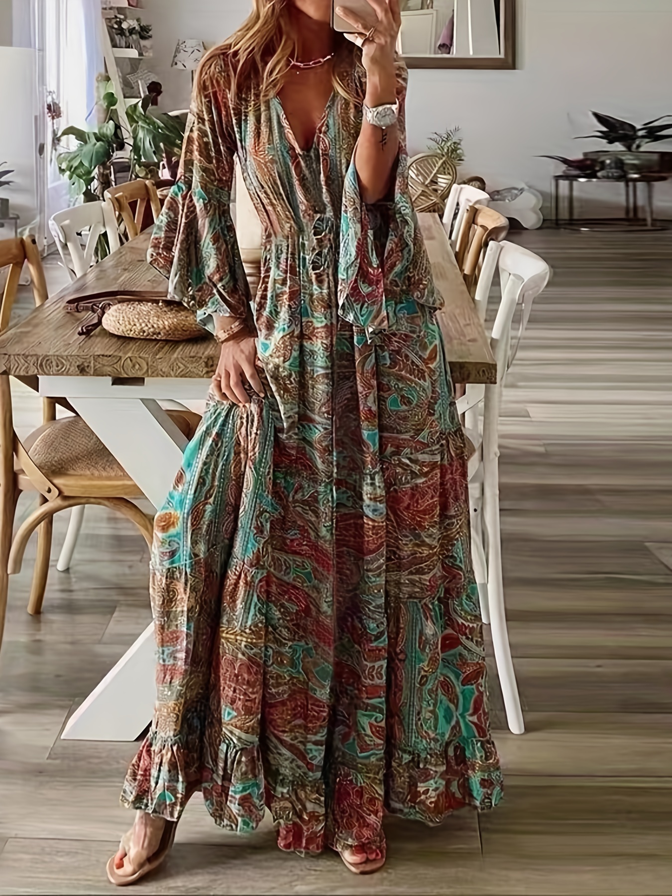 Plus Size Boho Dresses For Women - Temu