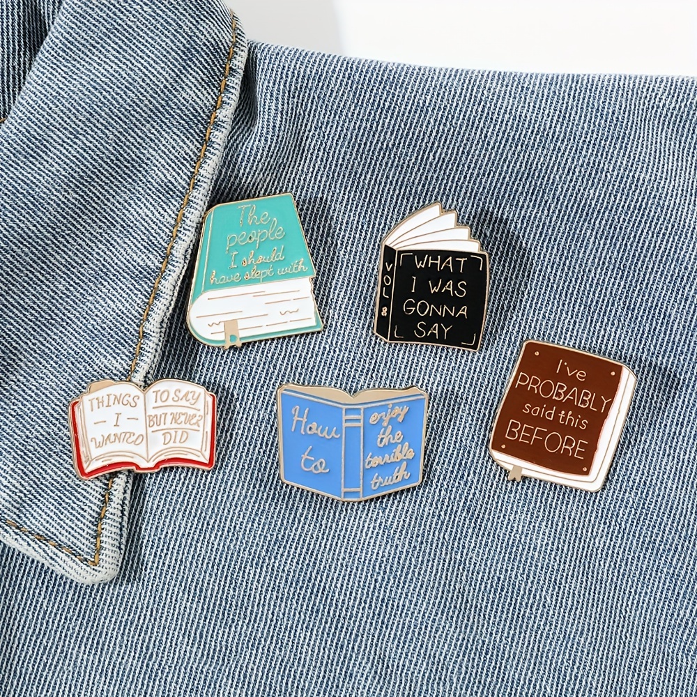 Retro Books Lapel Pin Book Lovers Brooches For Men Clothings - Temu