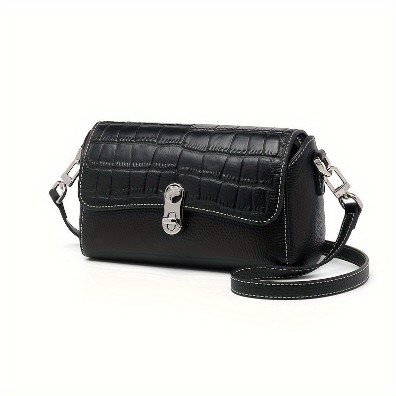 Luxury Alligator Flap Messenger Bag