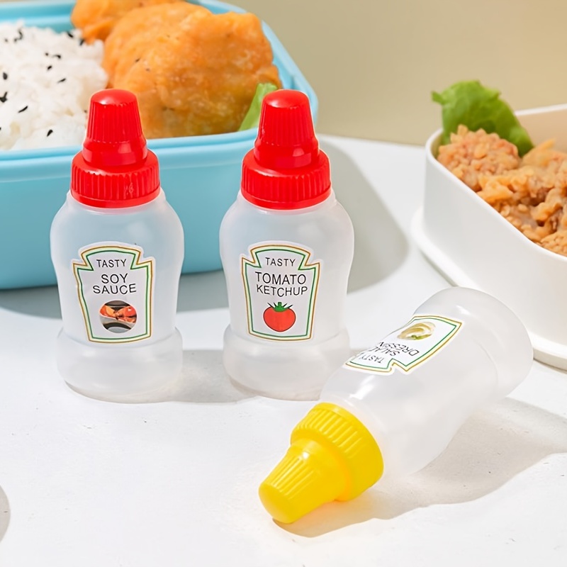 Mini Sauce Bottle Ketchup Bottle Portable Small Sauce Container Salad  Dressing Container Cutlery Box Bento Box Accessories