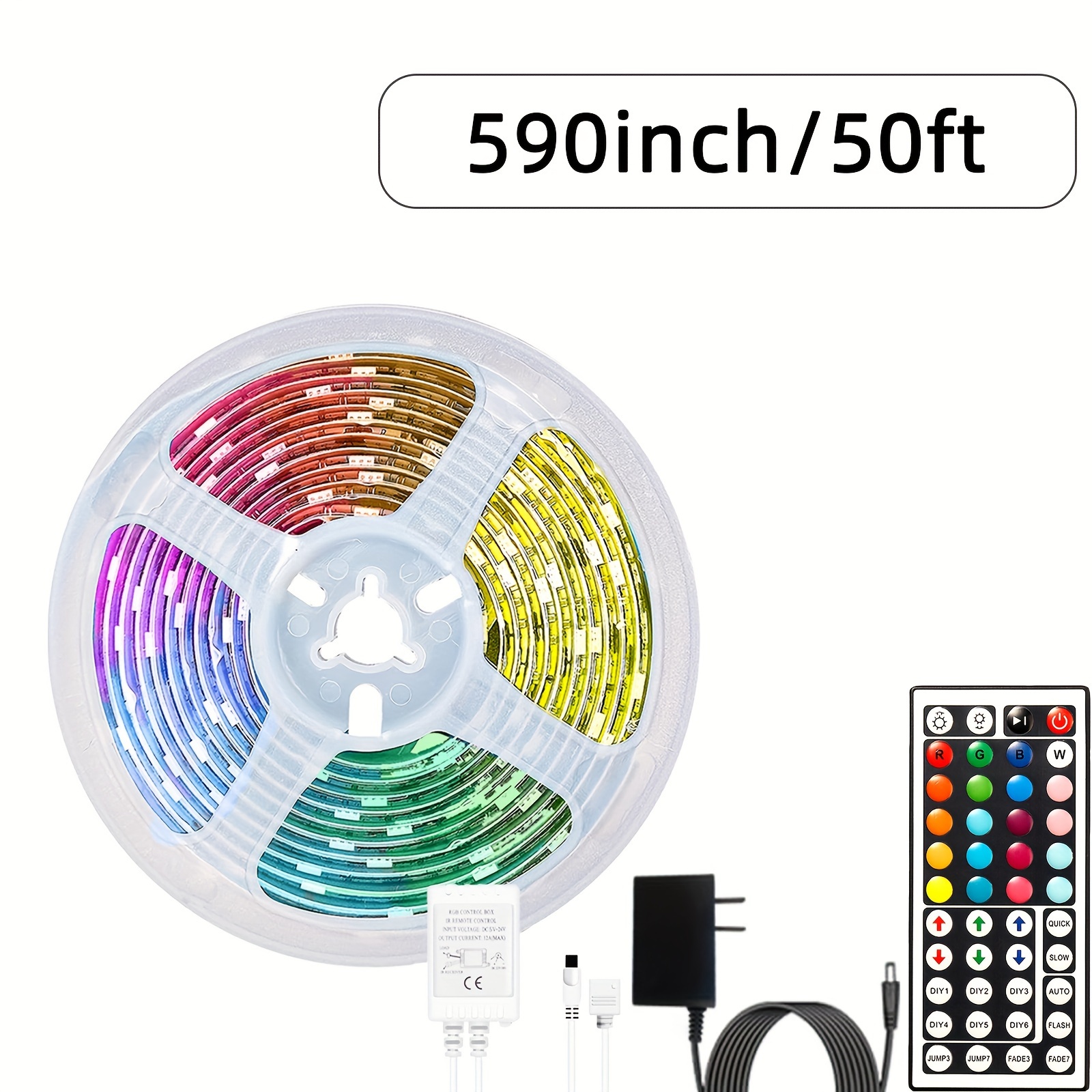 16ft Led Strip Lights 44 key Infrared Remote Control Temu