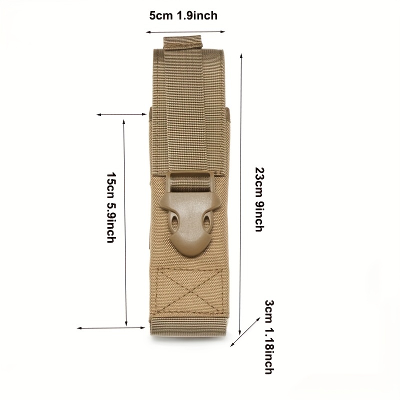 Funda táctica para linterna al aire libre, cinturón Molle, funda giratoria  de 360 grados, soporte para