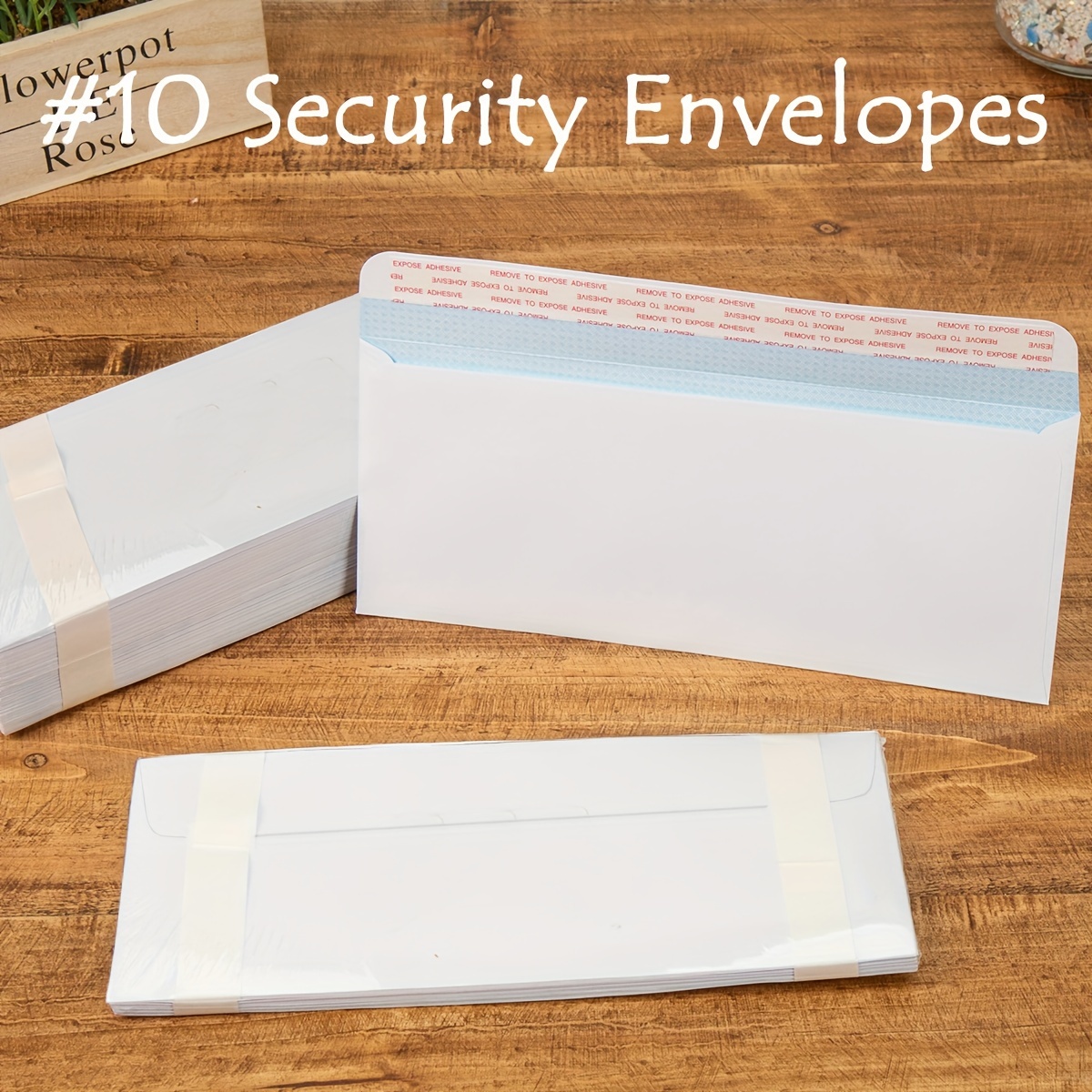 Enveloppes auto-adhésives – Enveloppes de sécurité #10 – Enveloppes  professionnelles de taille standard de 10,4 x 24,9 cm, 500 pièces, sans  fenêtre