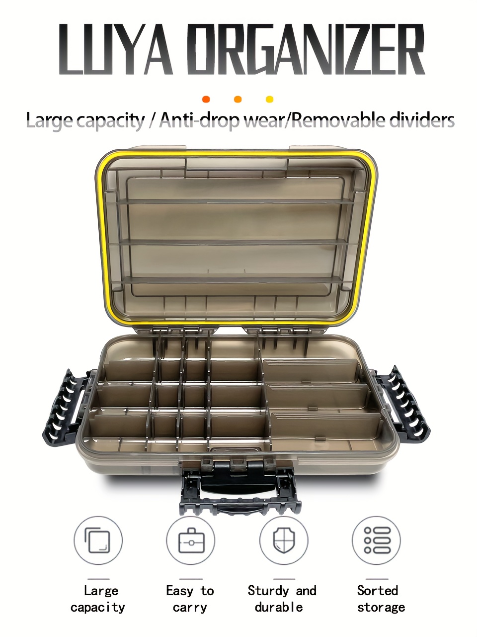  Fishing Bait Box Portable Wide Application Plastic Tackle Box  for Warehouse : Sports & Outdoors