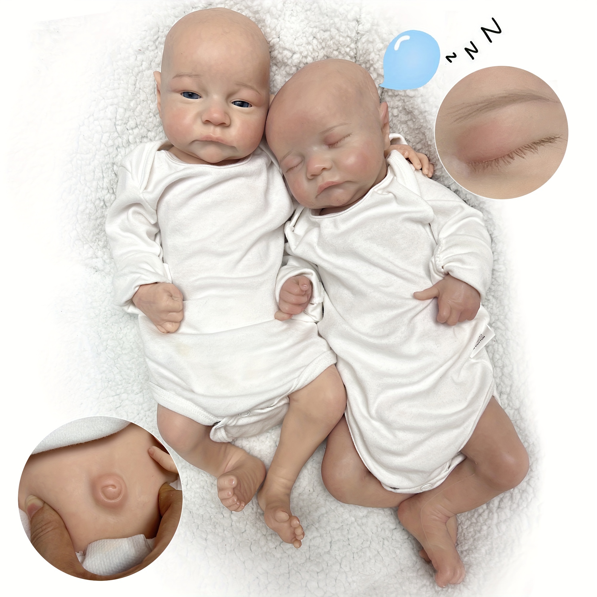 Anano Reborn Baby Dolls Silicone Full Body, 19 Inch Full Body