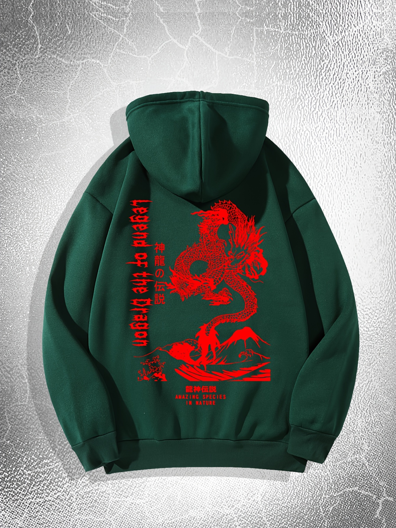 MFCT Men's Emerald Dragon Hoodie [Small] at  Men's Clothing store