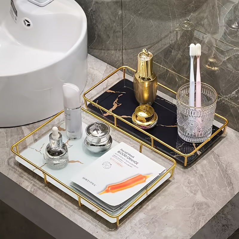 Bathroom Tray Marble Tray For Bathroom Counter Decor - Temu