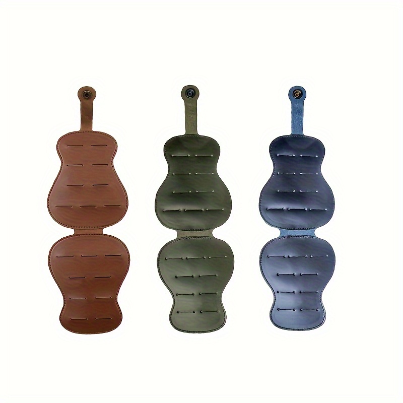 1pc Guitar Pickup Storage Bag, Large Capacity PU Faux Leather Portable, Musical Instrument Wood Grain Universe Retro Style Musical Instrument Accessories Universal Guitar Pickup Bag Has Texture- Convenient And Durable Pick Storage Box