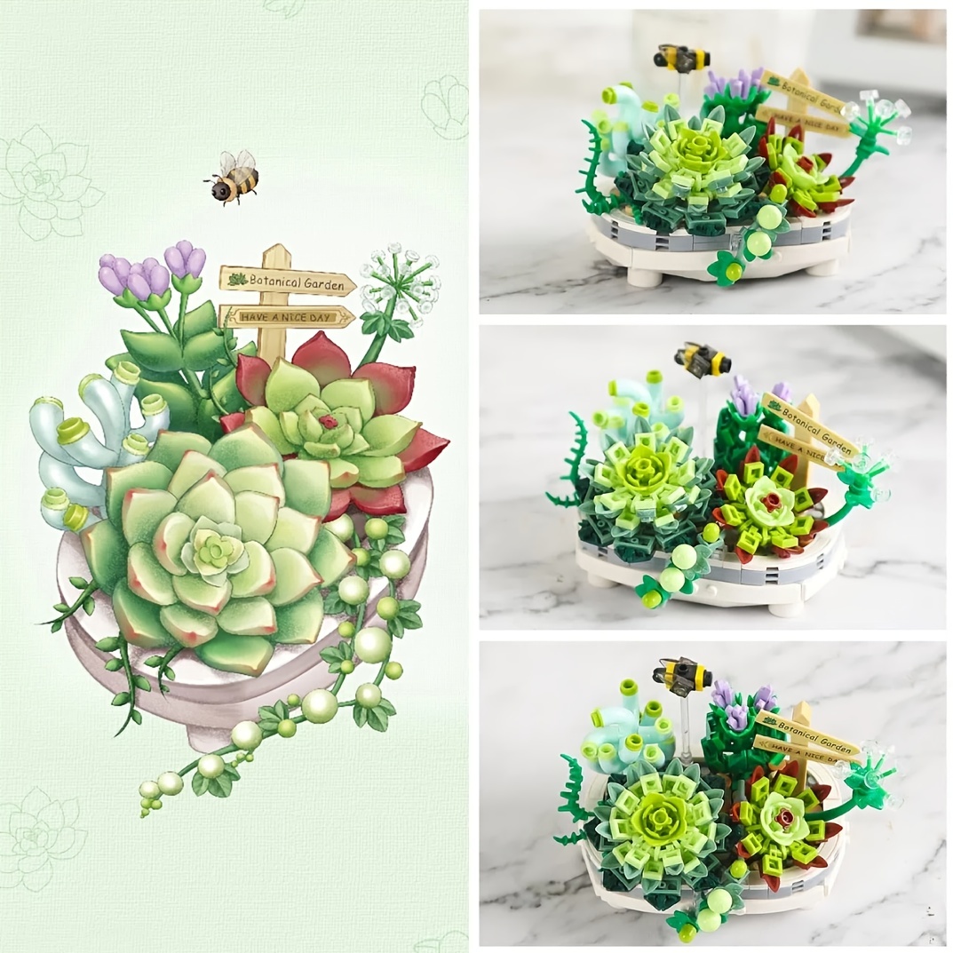 389pcs Pack Creative And Cute Diy Mini Particles Flower Succulent