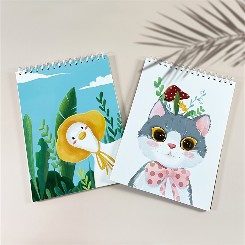 Cartoon A4 Sketchbook For Students Blank White Paper For - Temu