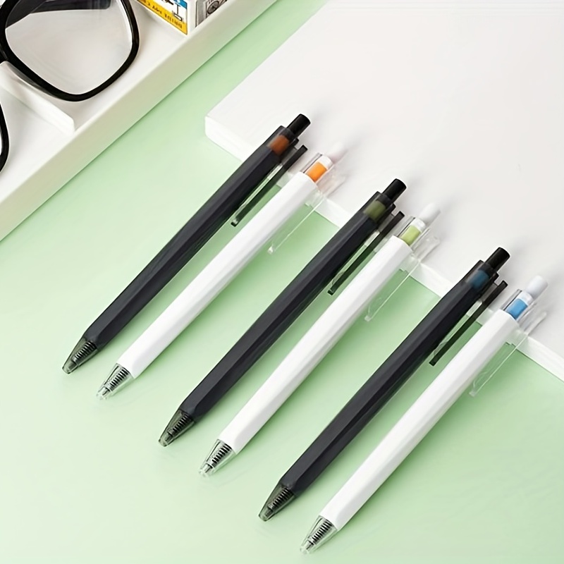  Nicpro 39 piezas de material escolar estético, estuche de gran  capacidad, 12 bonitos resaltadores, 5 bolígrafos retráctiles de tinta  negra, 6 lápices mecánicos de 0.5 y 0.028 in : Productos de Oficina