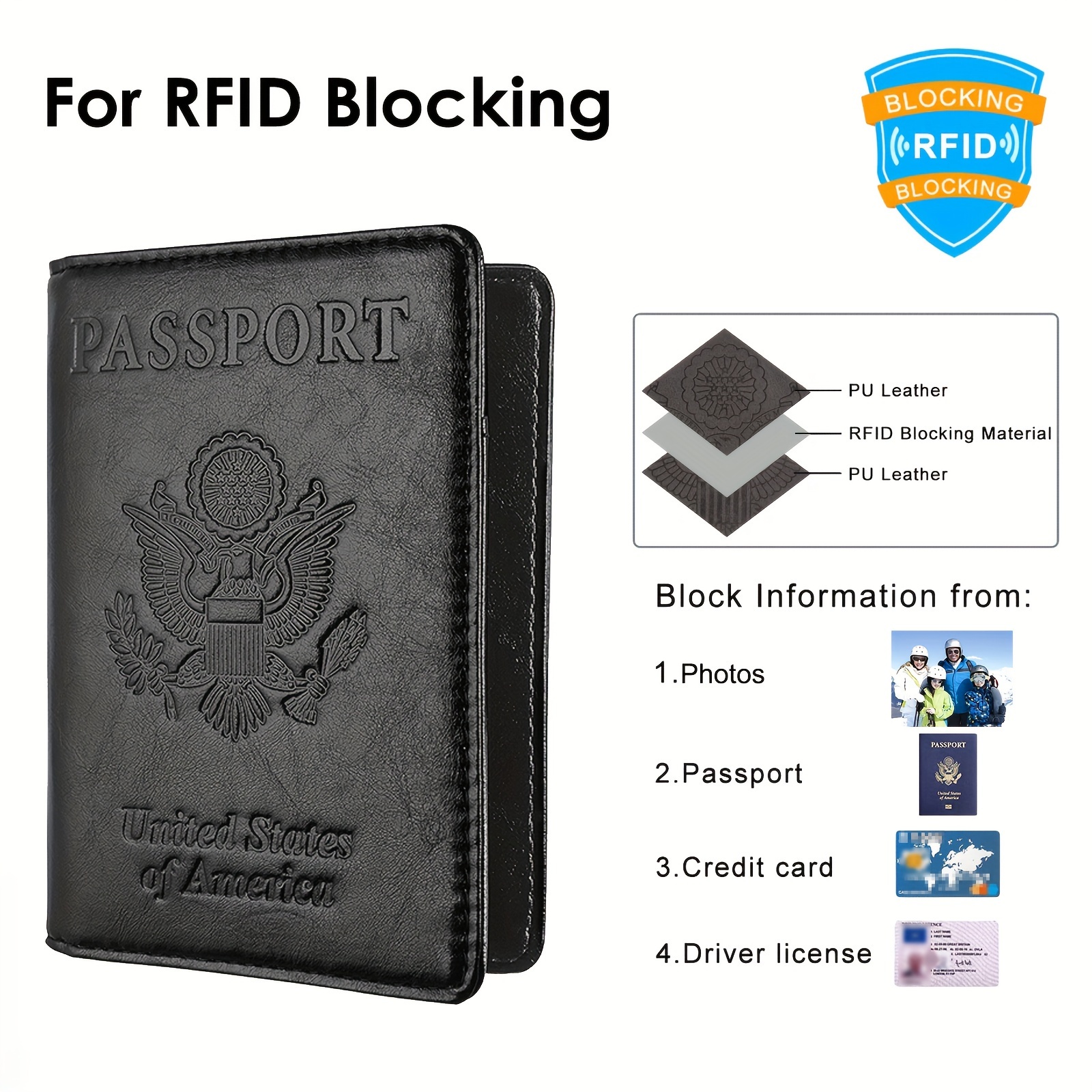 Passport Holder Card Slots,cute Passport Cover Waterproof Rfid Blocking  Travel Wallet - Temu