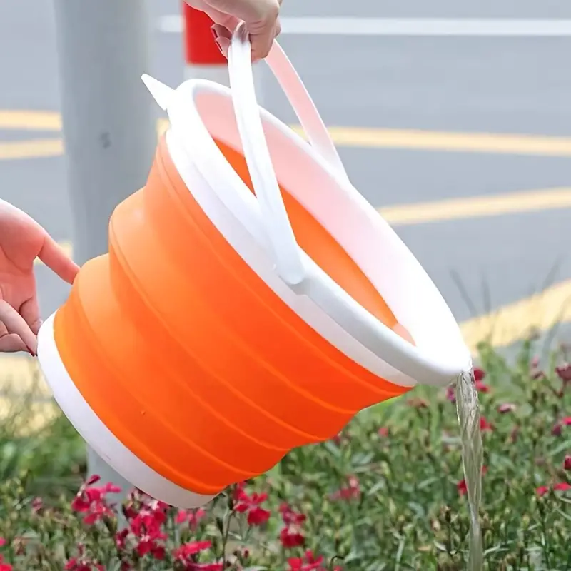 Silicone Beach Foldable Bucket: The Perfect Gift Set For Gardening, Travel,  Fishing, Cleaning, And Camping! - Temu