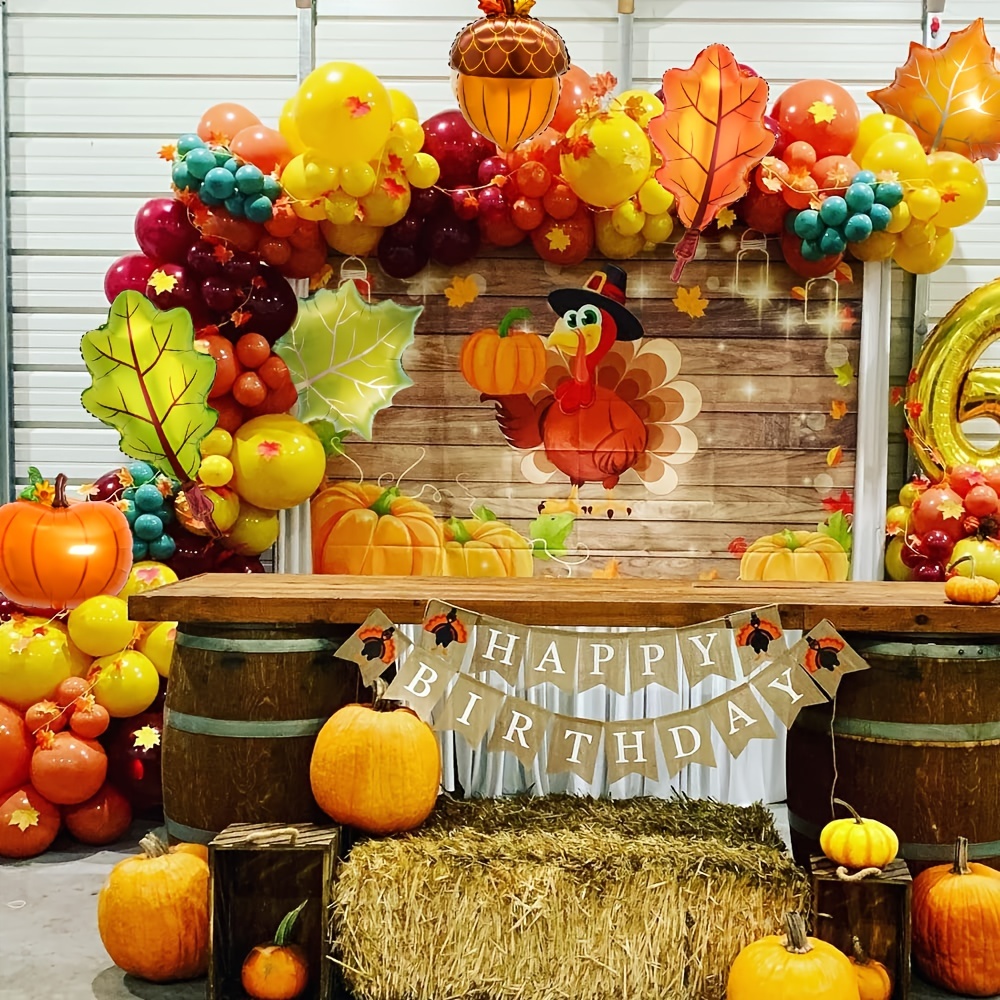 Fall Balloons Autumn Theme Party Decorations Fall Foil - Temu