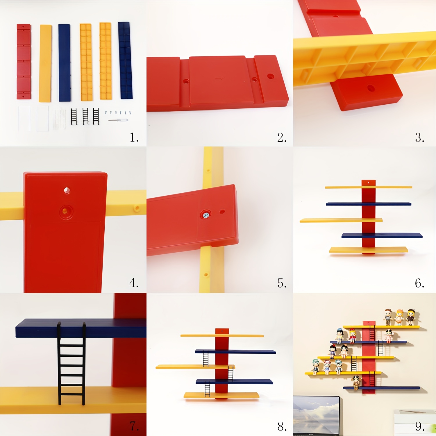 Rangement de jouets pour enfants - Présentoir pour chambre d'enfant -  Plateau à Jouets