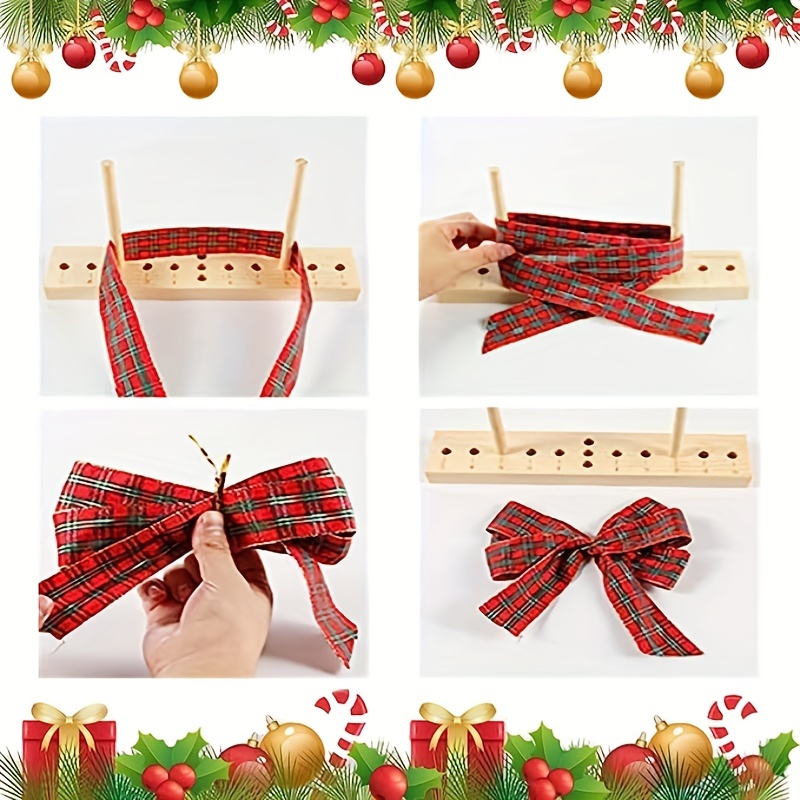 Bow Maker for Ribbon, Holiday Wreaths,Wooden Wreath Bow Maker Tool for  Creating Gift Bows, Party Decorations, Hair Bows, Corsages, Holiday  Wreaths, Various Crafts(Double-Sided) : : Home