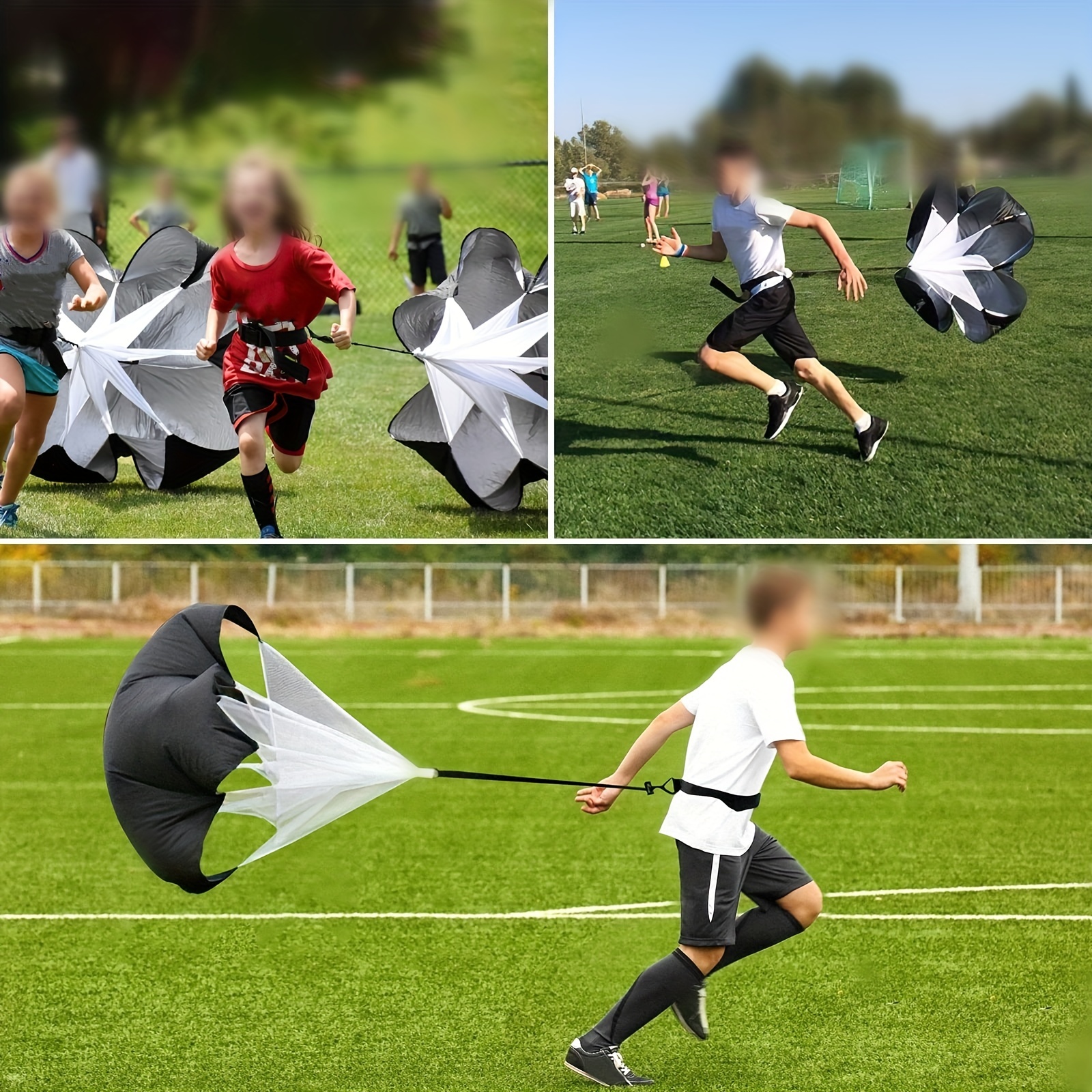 BULLETSHAKER Running Speed Training Football Parachute - 48 Inch for Kids  Resistance Sprint Trainer - Chute Soccer Training