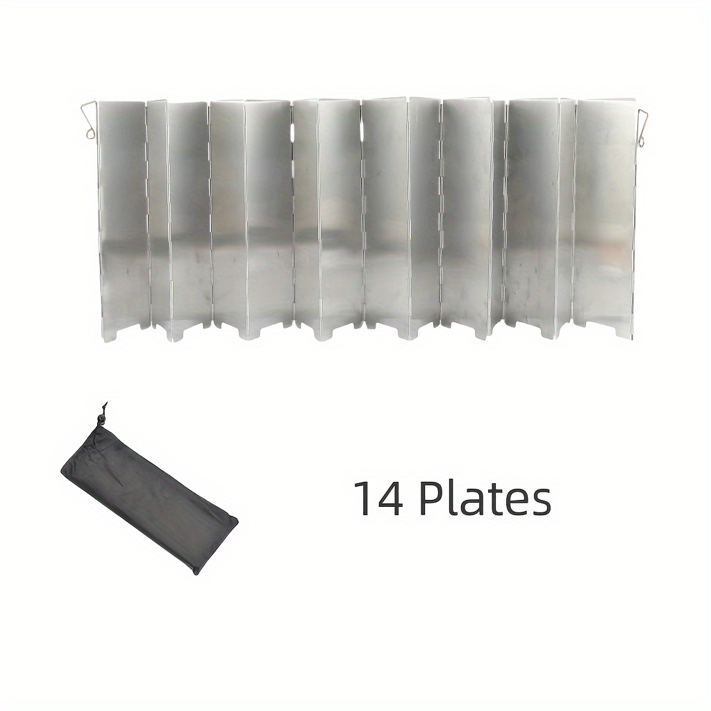 TEMU Portable Aluminum Alloy For Outdoor Camping Stoves - Windproof, Adjustable Screen With 12/14/16 Plates, Carrying Case & Accessories - Picnic