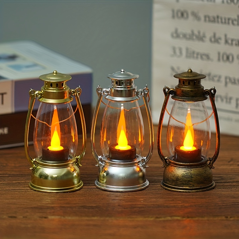 Vintage Wind Lamp Mini Small Night Light Led Candle Light - Temu