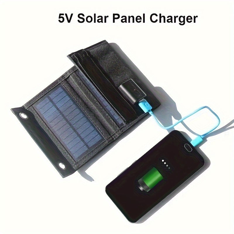 1pc Panel Carga Solar Balcón Portátil Teléfono Casa Banco - Temu