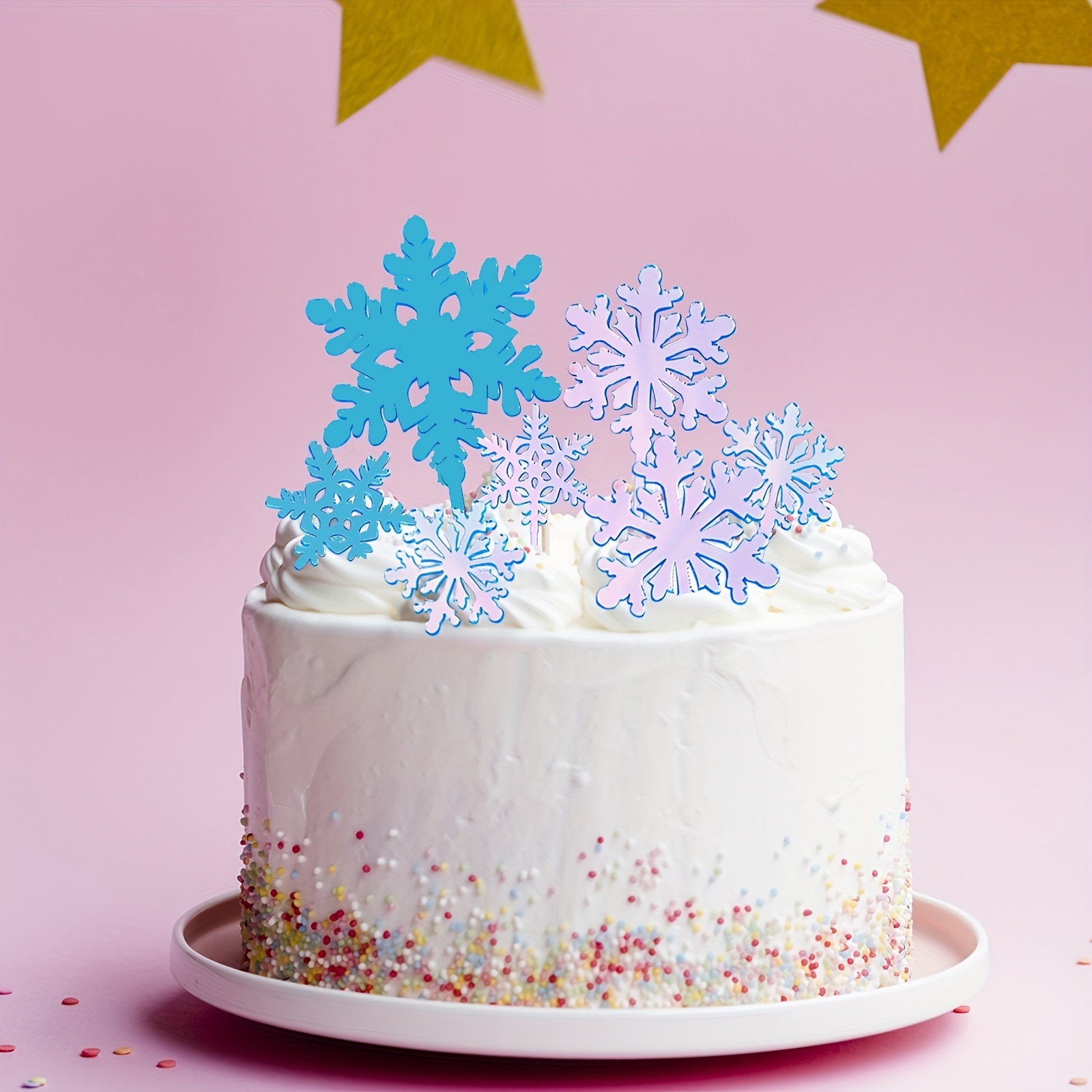 Morofme Edible Snowflake Cake Topper, 50pcs Edible Frozen Cake Decorations,  Winter Cupcake Topper, White Edible Snowflake Cupcake Toppers for Christmas  Winter Frozen Theme Party Supplies - Yahoo Shopping
