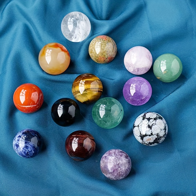 Round Beads Kit Marble Loose Beads Crystal Spacers Beads Diy - Temu