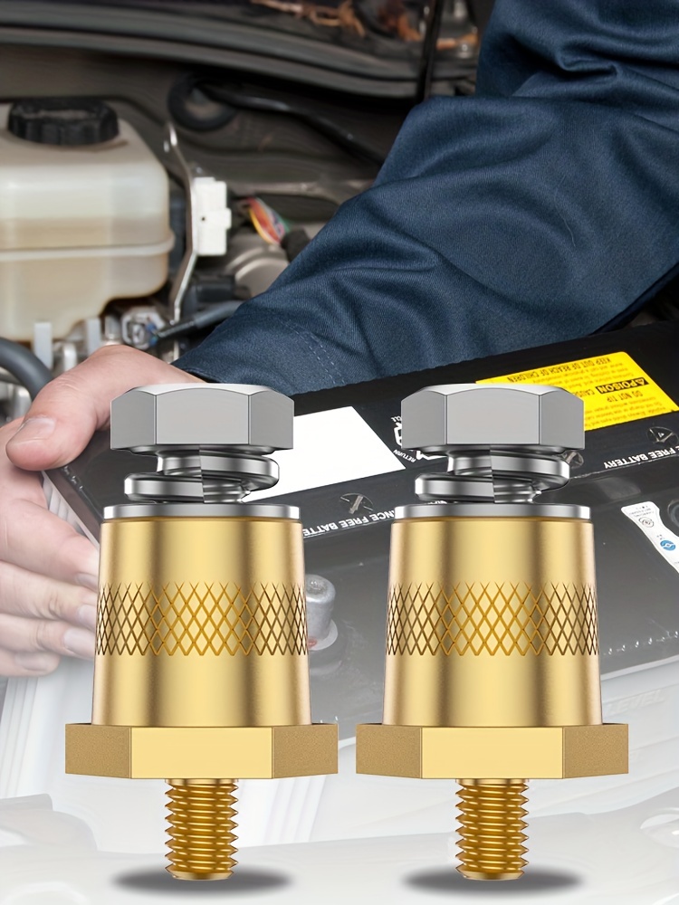 HEIBTENY 2 Stück Batteriepol-Anschlüsse, 3/8 Zoll Kupfer-Batteriepol- Anschluss, Remote-Batteriepol-Klemmenblock-Kit(M6) : : Gewerbe,  Industrie & Wissenschaft