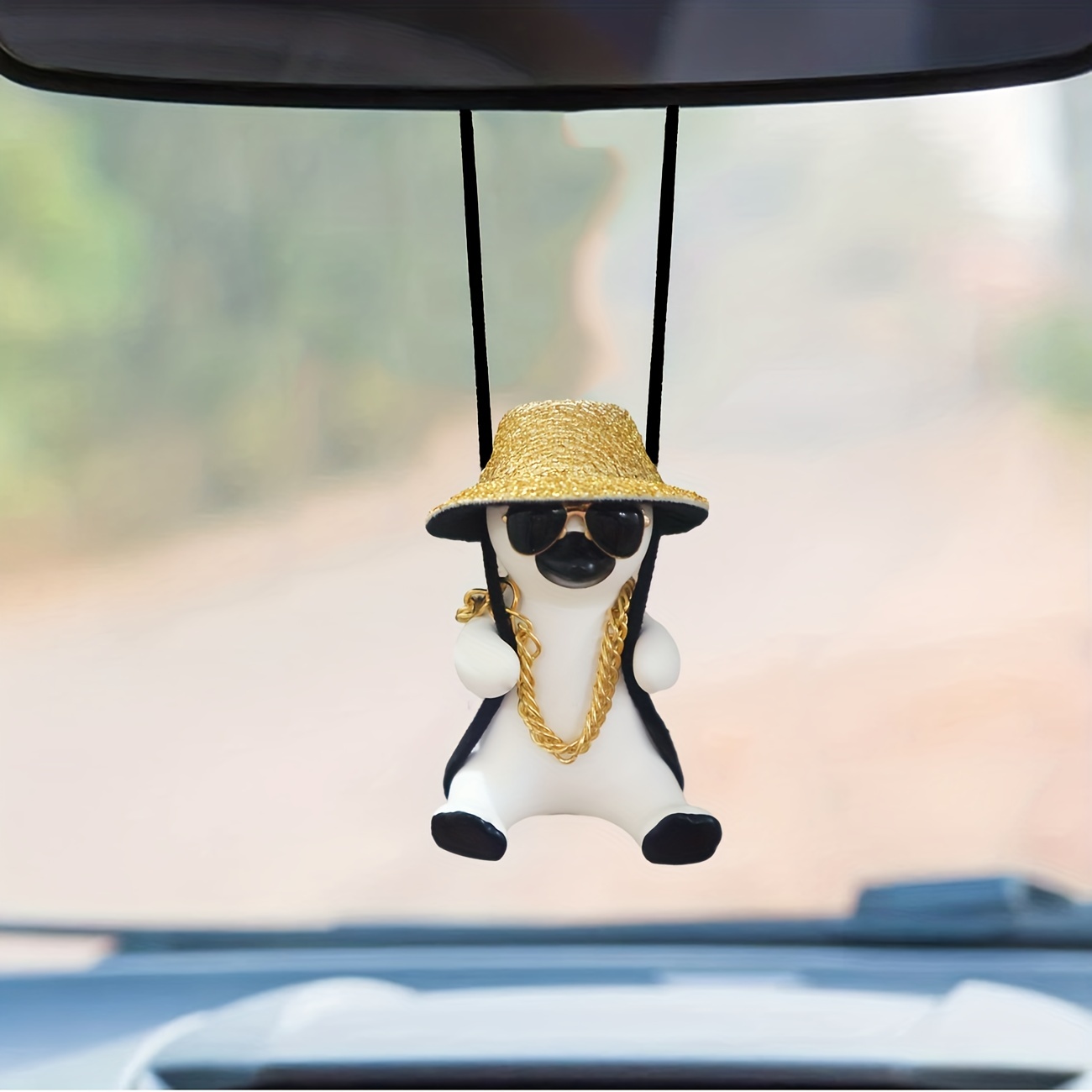 Cute Car Charm Hanging Ornament Cool Swinging Duck Car Accessories Teens, Save Clearance Deals