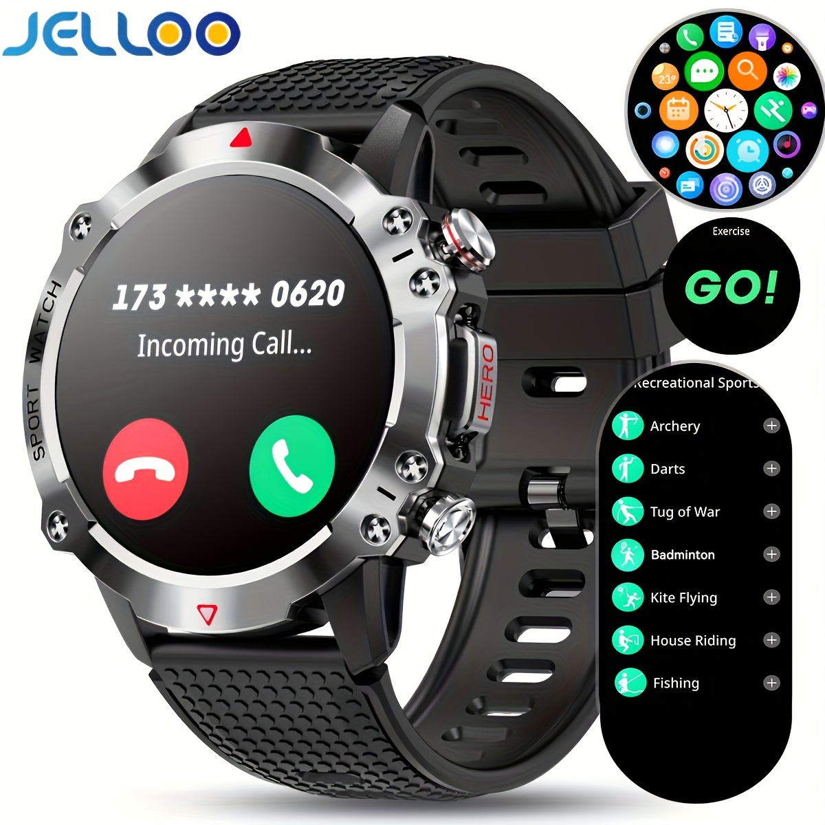 Reloj inteligente inalámbrico para hombres y mujeres para recibo de  llamada, rastreador de fitness, caras personalizables, con monitor de  frecuencia c