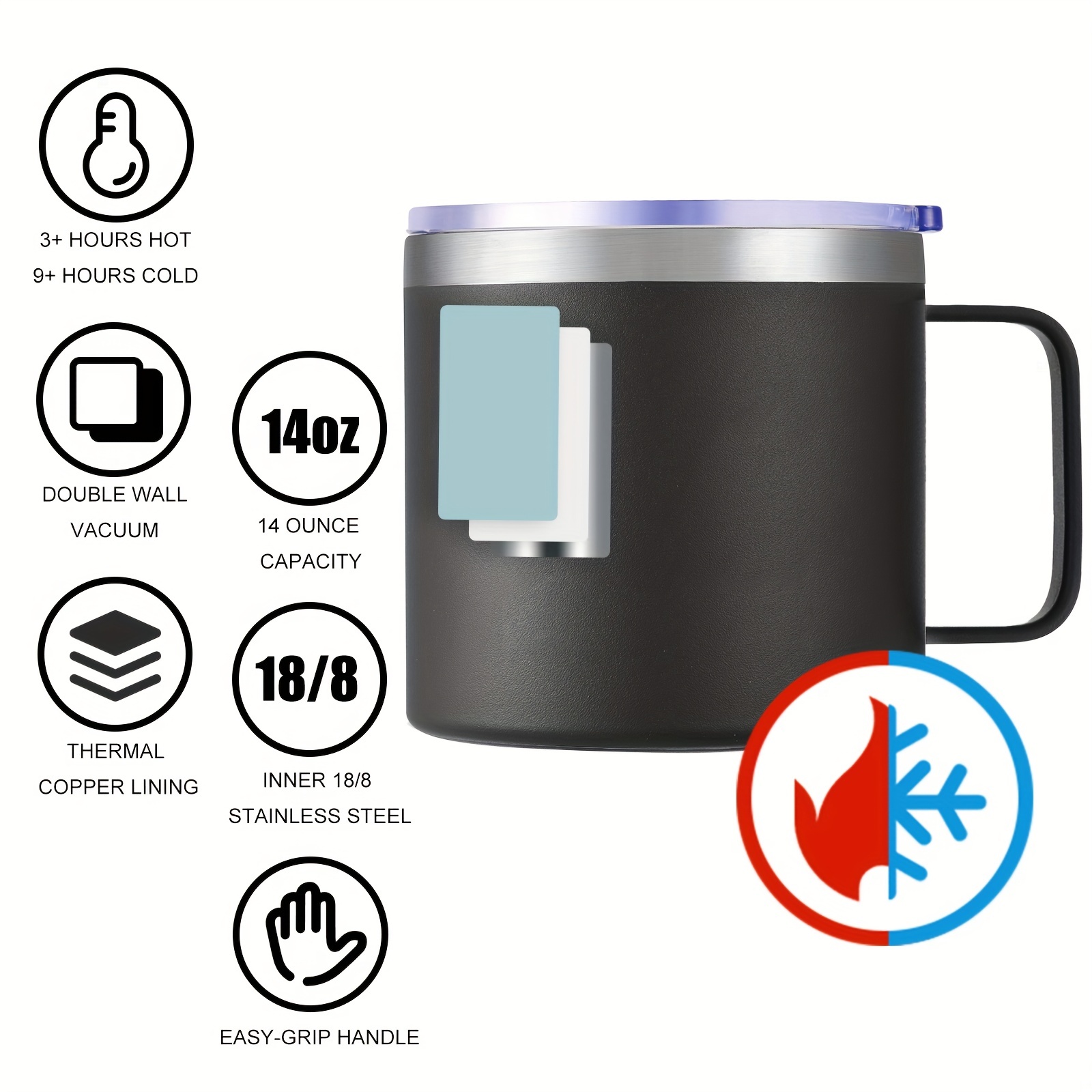 Travel Tumblers Stainless Steel Coffee Mug 20 oz BPA Free Double Wall Vacuum Insulated for Hot or Cold Beverages with Spill-Proof Slide Lid, Size: 1