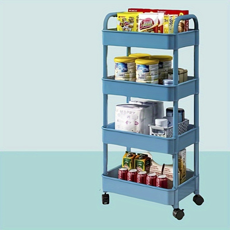 3-Tier Rolling Utility Cart with Caster Wheels, Easy Assembly, for