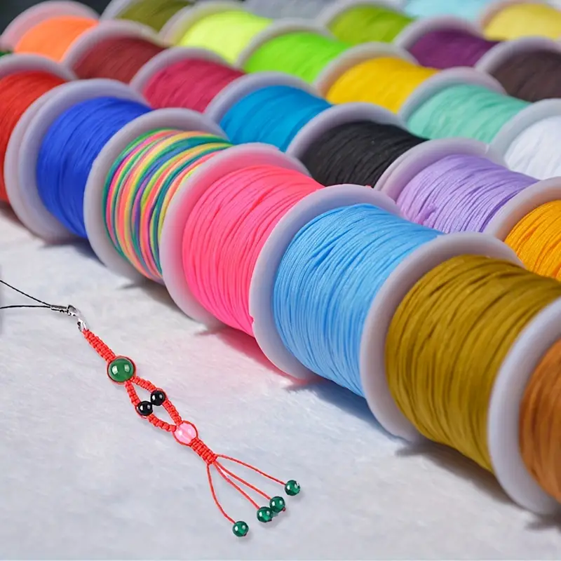 1mm 1.5mm Nylon Cord Rope Chinese Knot Macrame Cord Rope For Jewelry Making  DIY Shamballa Bracelet Jewelry Accessories - AliExpress
