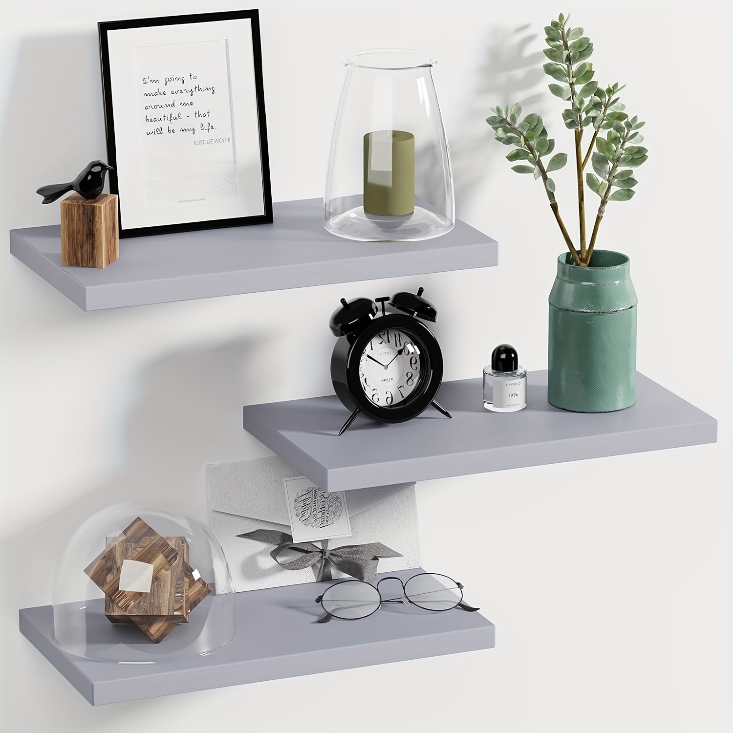 Modern Floating Shelves For Wall Storage Self adhesive - Temu