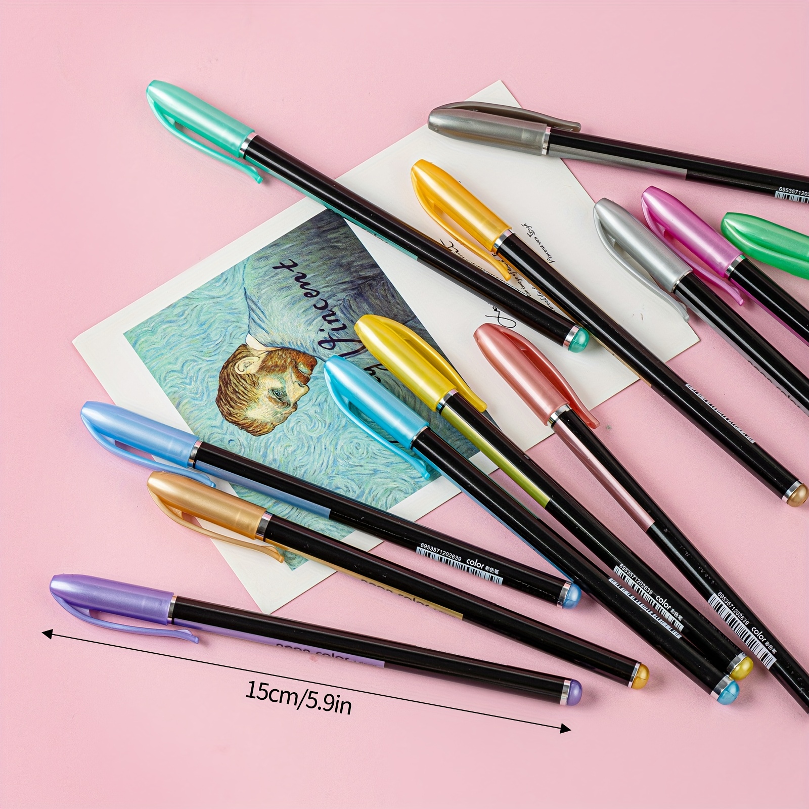 12 Color Metallic Glitter Markers, Glitter Pens, Art Glitter Pens